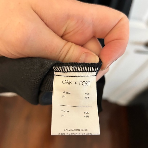 OAK + FORT Vegan Leather Pleated Skirt NWT - Picture 7 of 7